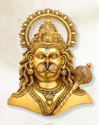 Brass Hanuman Wall Hanging (14 Inch)