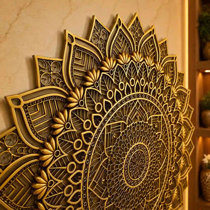 Brass Handcrafted Mandala Wall Hanging Decor