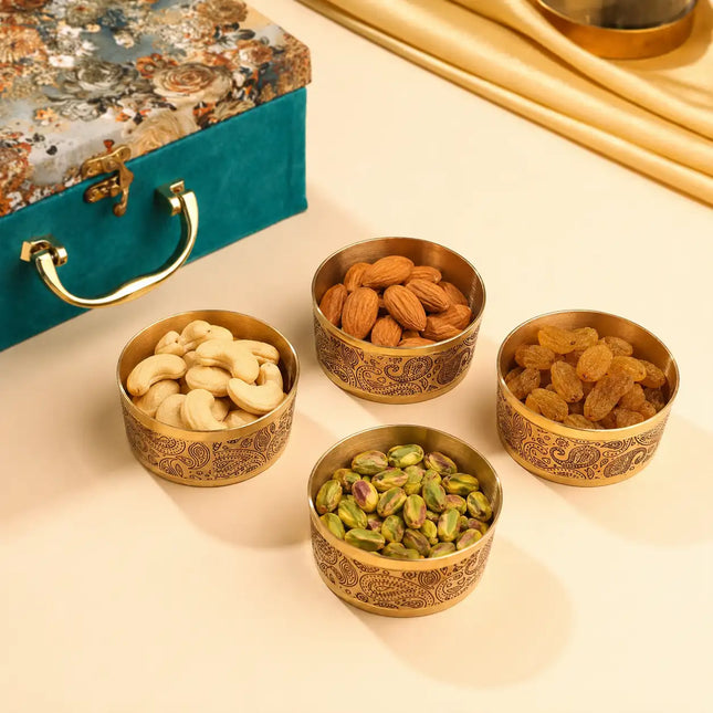 Brass Dry Fruit Bowl Box Hamper