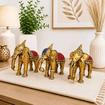 Brass Handcrafted Dhokra Elephant statue