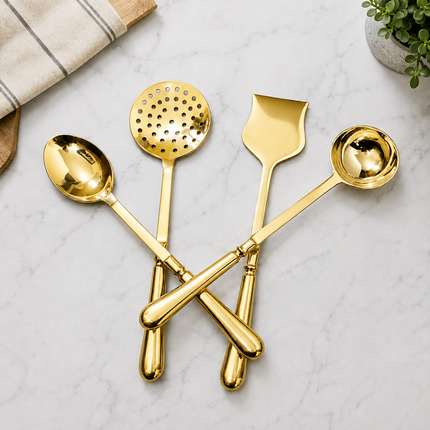 Brass Cooking Kitchen Ladles set (13.5 Inch)