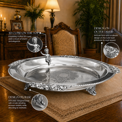 Brass Round Serving Tray / Plate (11.5 Inch)