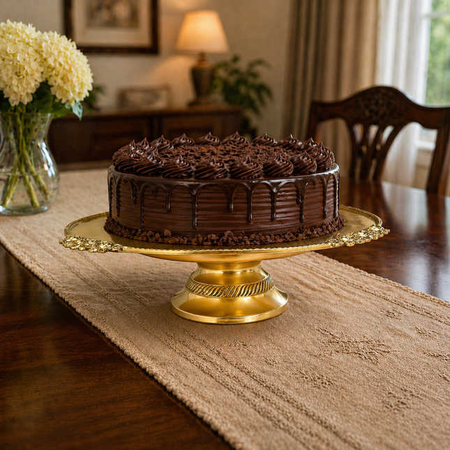 Brass Traditional Dessert Display / Cake Stand (11.5 Inch)