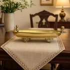 Brass Oval Handcrafted Tray / Platter (12.8 Inch)