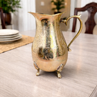 Brass Handcrafted Water Jug With Legs (8.5 Inch)