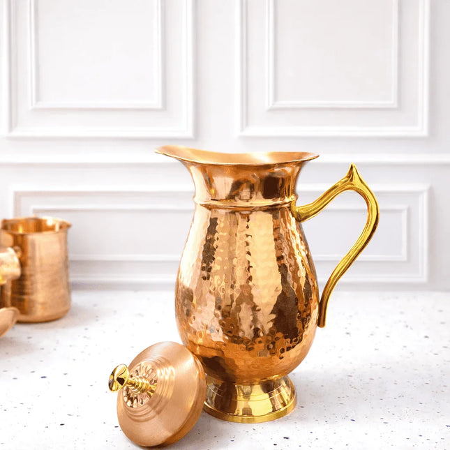 Copper Premium Jug with Lid (10.5 Inch)