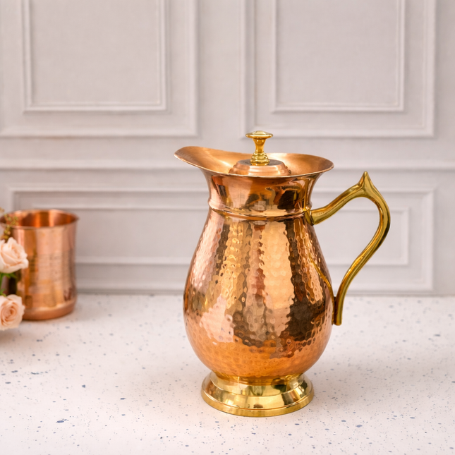 Copper Premium Jug with Lid (10.5 Inch)