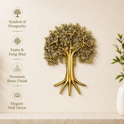 Brass Kalpvriksha Wall Hanging  (13.5 Inch)