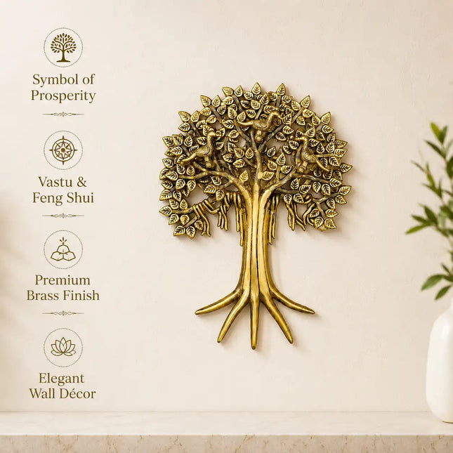 Brass Kalpvriksha Wall Hanging  (13.5 Inch)
