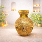 Brass Ashtalakshmi Kodam / Kalash (14 Inch)