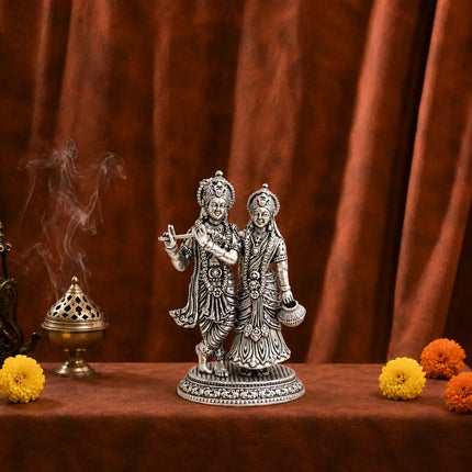 Brass Lightweight Standing Radha Krishna Idol