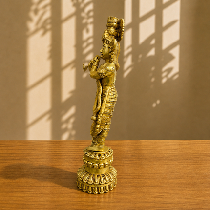 Brass Standing Krishna Idol (20 Inch)