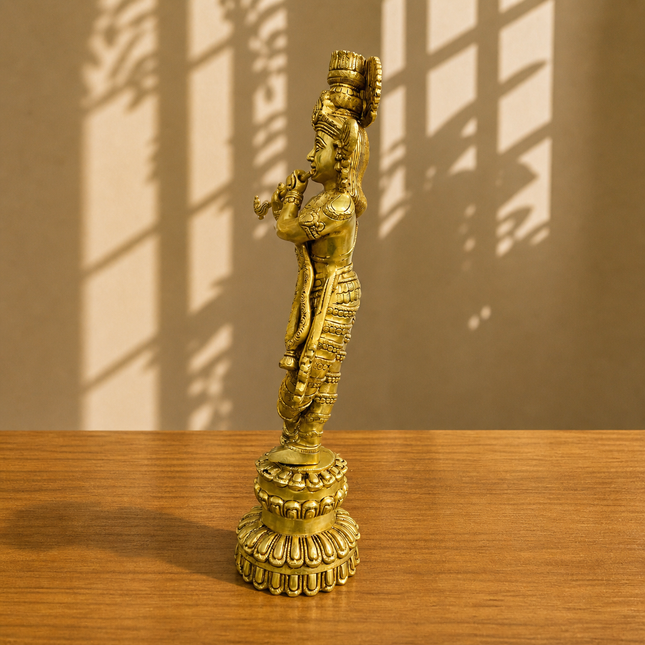 Brass Standing Krishna Idol (20 Inch)