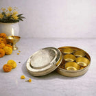 Brass Pooja Kumkum Chopra Box (4.5 Inch)