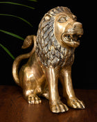 Brass Lion Statue (13 Inch)