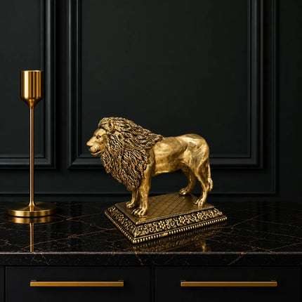 Brass Lightweight Lion Statue (3 Inch)