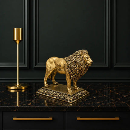 Brass Lightweight Lion Statue (3 Inch)