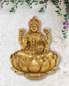 Brass Goddess Lakshmi Wall Hanging (11 Inch)