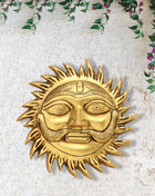 Brass Sun Face Wall Hanging (7 Inch)