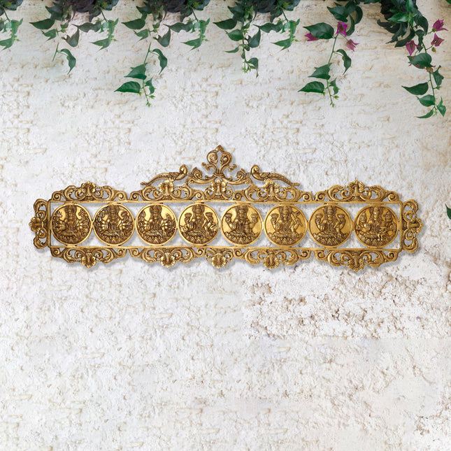 Brass Ashtalakshmi Wall hanging  (11 Inch)