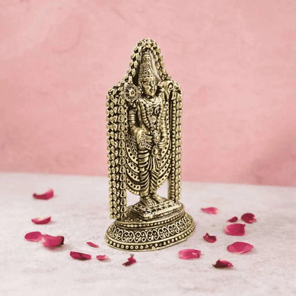 Brass Tirupati Balaji/Venkateshwar Idol (3.5 Inch)