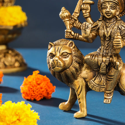 Brass Durga Idol (5.5 Inch)