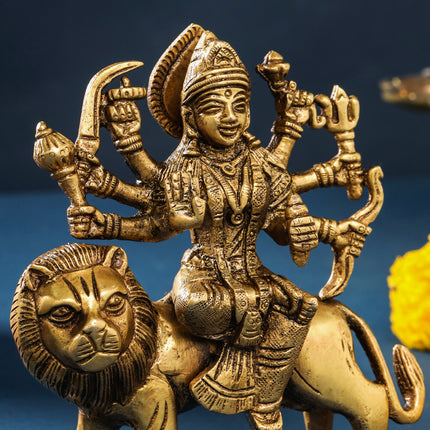 Brass Durga Idol (5.5 Inch)