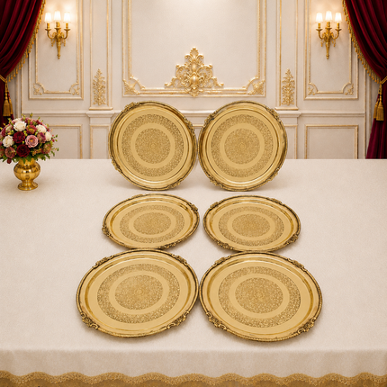 Brass Luxury Dinner Serving 51 Piece Set