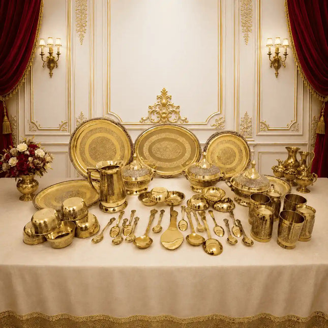 Brass Luxury Dinner Serving Set