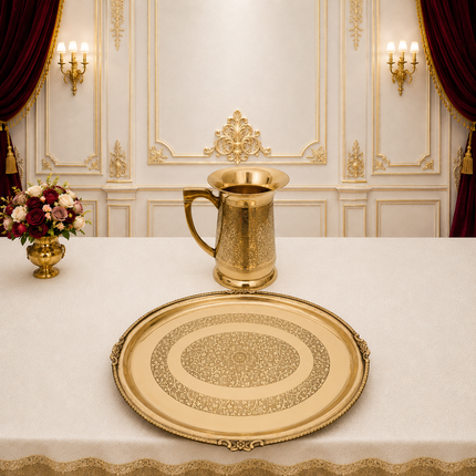 Brass Luxury Dinner Serving 51 Piece Set