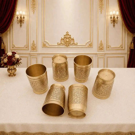 Brass Luxury Dinner Serving Set