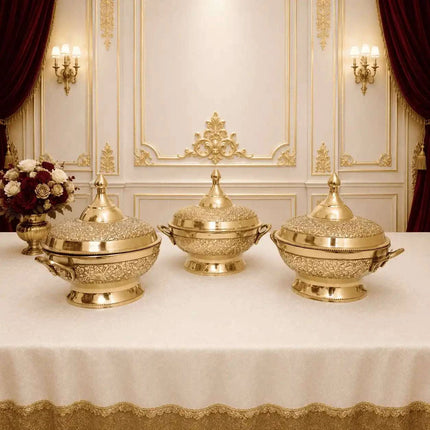 Brass Luxury Dinner Serving Set
