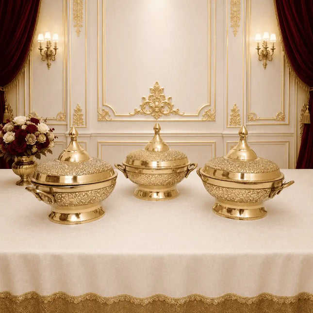 Brass Luxury Dinner Serving Set
