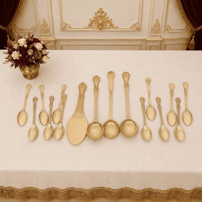Brass Luxury Dinner Serving Set
