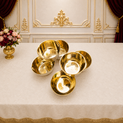 Brass Luxury Dinner Serving 51 Piece Set