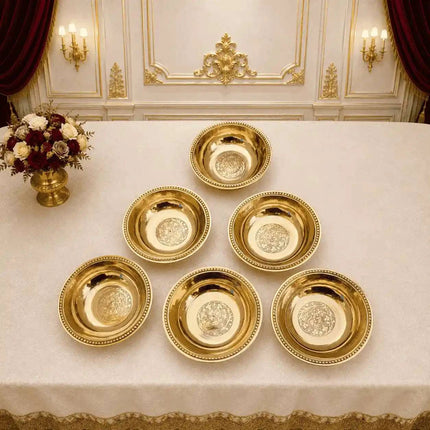 Brass Luxury Dinner Serving Set