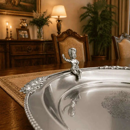 Brass Round Serving Tray / Plate (11.5 Inch)