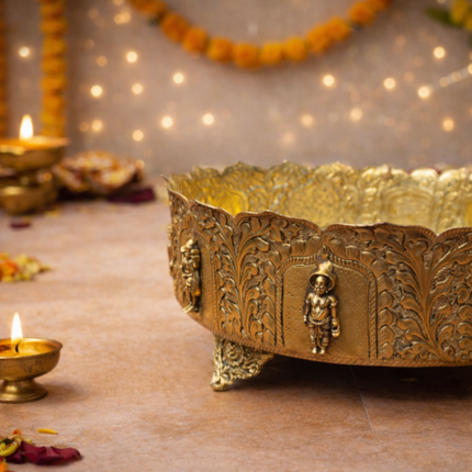 Brass Dashavatara Urli (4.5 Inch)