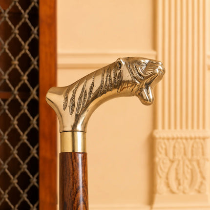 Brass Wooden Walking Stick (37 Inch)