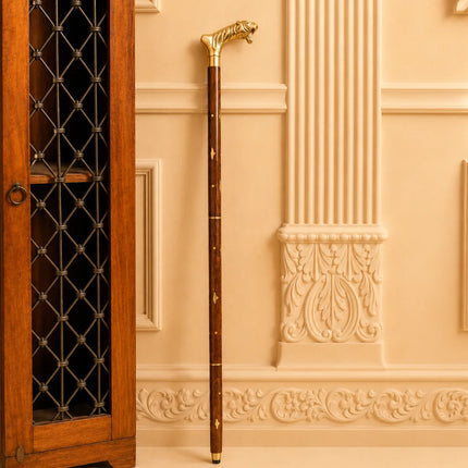 Brass Wooden Walking Stick (37 Inch)