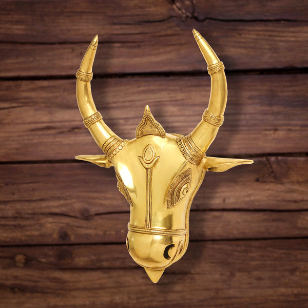 Brass Bull Head Wall Hanging (18 Inch)