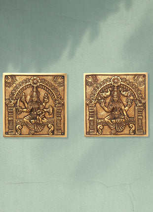 Brass Superfine Ashtalakshmi Wall Hanging Set (6.2 Inch)