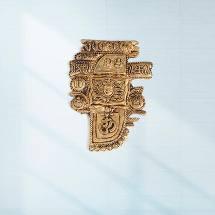 Brass Diwali Wall Hanging Plate (9 Inch)