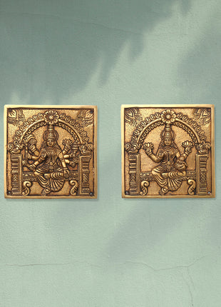 Brass Superfine Ashtalakshmi Wall Hanging Set (6.2 Inch)