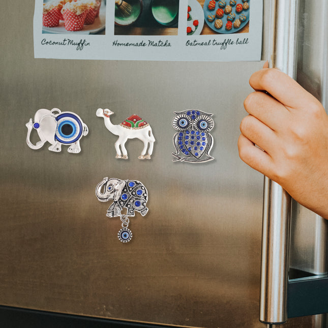 Evil Eye And Camel Fridge Magnet Set Of Four (1.5 Inch)