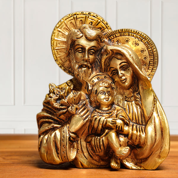 Brass Superfine God Jesus Family Idol (4.8 Inch)