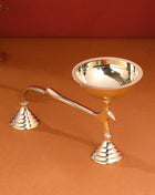 Brass Sacred Diya/Lamp With Handle (6 Inch)