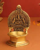 Brass Gaja Lakshmi Diya (6.3 Inch)