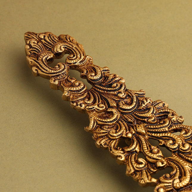 Brass Sheshnag Five Petal Pooja Spoon (10 Inch)