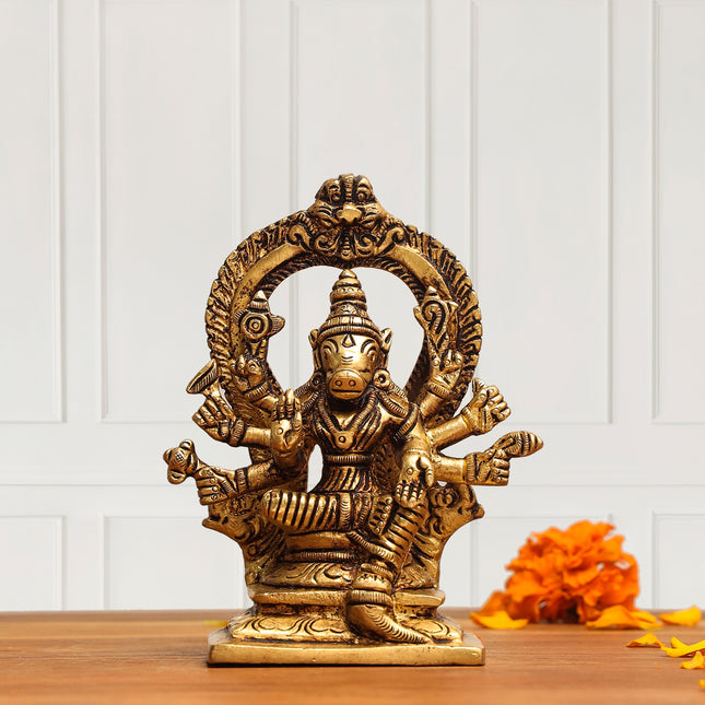 Brass Varahi Devi Idol (4.8 Inch)